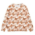 thumbnail image 1 of FAOWME Kids Boys Girls Prints Sweatshirt Toddler Child Pullover Orange 18-24 Months, 1 of 4