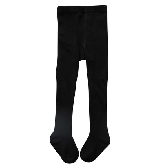 FAOWME Kids Children Baby Solid Color Girls Stocking Panty-hose Tight Trousers Black 27
