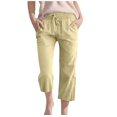 thumbnail image 1 of FAOWME Kids Comfortable High Waisted Wide Leg Pants Drawstring Elastic Trousers Comfy Straight Leg Long Pants With Pockets Beige 6-7 Years, 1 of 5