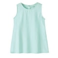 thumbnail image 1 of FAOWME Kids Toddler Baby Girls Spring Summer Solid Color Sleeveless Princess Dress Sundress Vacation Dresses Light Green 2-3 Years, 1 of 4