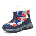 thumbnail image 1 of FAOWME Kids Winter Shoes Outdoor School Warm Snow Boots Shoes For Boys Girls Blue 28, 1 of 7