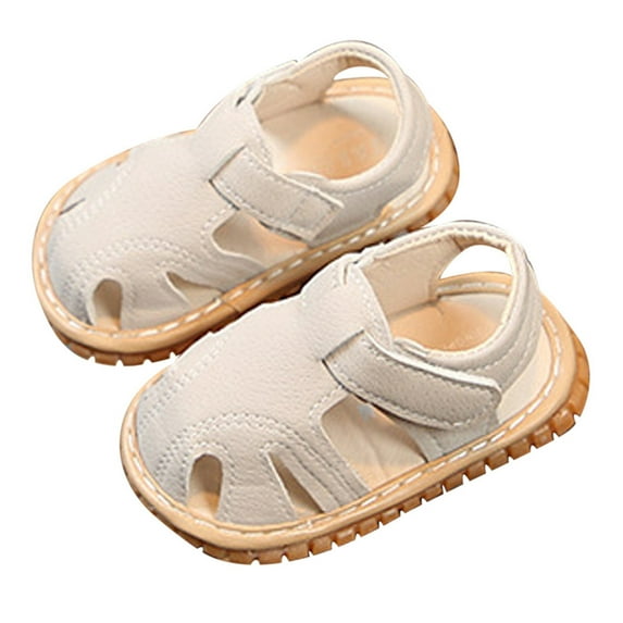 FAOWME Male And Girls 0 2 Who Learn To Walk Are Called Shoes. Soft Soled Non- And Toe Sports Shoes Sneakers Beige 6-9 Months