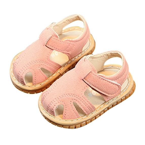 FAOWME Male And Girls 0 2 Who Learn To Walk Are Called Shoes. Soft Soled Non- And Toe Sports Shoes Sneakers Pink 12-15 Months