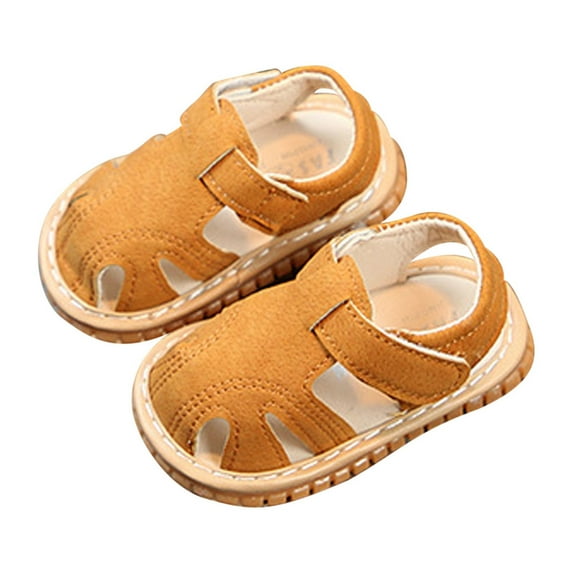FAOWME Male And Girls 0 2 Who Learn To Walk Are Called Shoes. Soft Soled Non- And Toe Sports Shoes Sneakers Yellow 6-9 Months