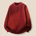 thumbnail image 1 of FAOWME Men's Knit Sweater Long Sleeve Round Neck Solid Color Fashion Casual Warm Comfortable Soft Pullover Top For Autumn Winter Daily Wear Red Xxxxl, 1 of 4