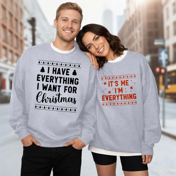 FAOWME Men's Pullover Long Sleeve Round Neck Letter Print Fashion Casual Comfortable Soft Sweatshirt For Autumn Winter Daily Wear Grey M