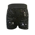 thumbnail image 1 of FAOWME Slim Fit Stretch Sequin Shorts For Boys Girls Black 10-11years, 1 of 2