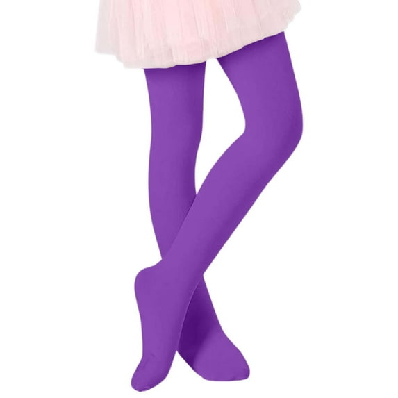 FAOWME Spring Summer Kids High Elastic Dance Leggings Ballerina Tights Comfortable Stretchable Underwear For Girls Purple 6-7 Years