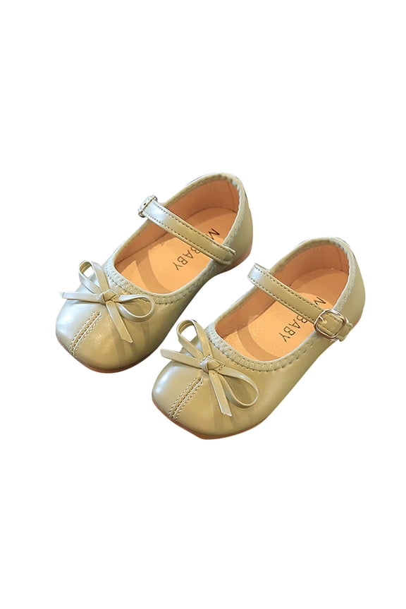 Summer Fall Girls Boots Shoes Cute Flat Solid Color Bow Buckle Casual Comfort Green 21