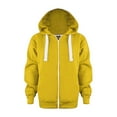thumbnail image 1 of FAOWME Sweatshirt Solid Color Zip Jackets Long Sweatshirt Hoodie Pullover Tops Sleeve Up Girls Kids Boys Coat Jacket Yellow 11-12 Years, 1 of 6