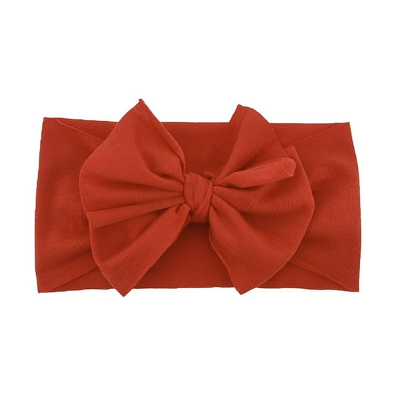 FAOWME Toddler Baby Boys Girls Solid Color Bowknot Stretch Knitted Hairband Headwear Headband K One Size
