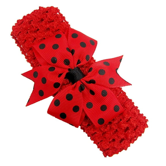 FAOWME Toddler Baby Girls Flower Headband Floral Prints Bowknot Elastic Hair Band For A One Size