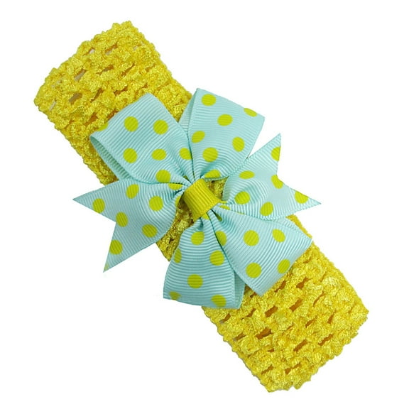 FAOWME Toddler Baby Girls Flower Headband Floral Prints Bowknot Elastic Hair Band For I One Size