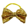 thumbnail image 1 of FAOWME Toddler Baby Girls Paillette Headband Bowknot Elastic Hair Band For Yellow One Size, 1 of 2