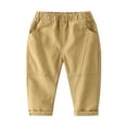 thumbnail image 1 of FAOWME Toddler Boy Girl Solid Color Pants Overalls Casual Pants For Child Clothes Khaki 2-3 Years, 1 of 3