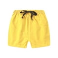 thumbnail image 1 of FAOWME Toddler Boys Shorts Summer Cotton Material Thin Style Pants Children Baby Shorts Boys Girls Outer Wear Beach Pants Trousers Casual Hot Pants Yellow 18-24 Months, 1 of 7