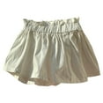 thumbnail image 1 of FAOWME Toddler Girl Skirts Shorts Kids Cute Loose Casual Mini Skort White 4-5 Years, 1 of 4