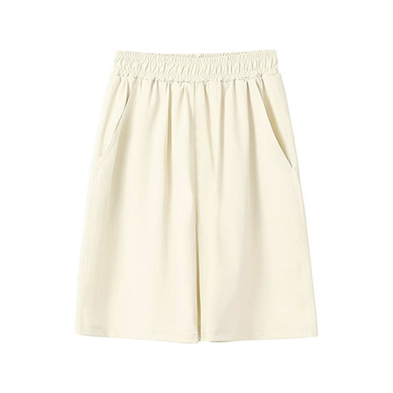 FAOWME Toddler Girls Boys Kids Sport Solid Color Casual Shorts Fashion Beach Cargo Pants Shorts Beige 5-6 Years