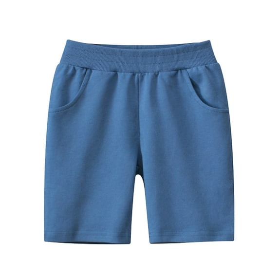 FAOWME Toddler Girls Boys Kids Sport Solid Color Casual Shorts Fashion Beach Cargo Pants Shorts Light Blue 3-4 Years