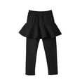 thumbnail image 1 of FAOWME Toddler Girls Leggings Skirt Ruffle Skirt Pants Kids Black 2-3 Years, 1 of 4