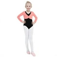 thumbnail image 1 of FAOWME Toddler Girls Long Sleeve Solid Color Blouse Ballet Wrap Tops Velvet Dance Dress Cover Up Light Pink 11-12 Years, 1 of 4