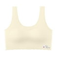 thumbnail image 1 of FAOWME Training Bras For Girls Teen Girls Sports Bras Comfort Soft Solid Color Bras Beige 10-13Years, 1 of 3