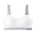 thumbnail image 1 of FAOWME Training Bras For Girls Teen Girls Sports Bras Comfort Soft Solid Color Bras White 10-13Years, 1 of 2