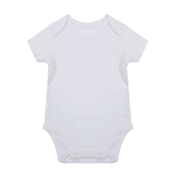 FAOWME Unisex Baby Solid Color Baby Bodysuit Romper Blank For 0 24 Months Boys Girls White 9-12 Months