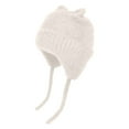 thumbnail image 1 of FAOWME Warm Caps Girl Boy Hooded Winter Scarf Kids Hat Cap Scarf Knit Baby Beige One Size, 1 of 3