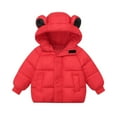 thumbnail image 1 of FAOWME Winter Down Coats For Kids Baby Boys Girls Jacket Cartoon Hoods Outerwear RD1 4-5 Years, 1 of 4