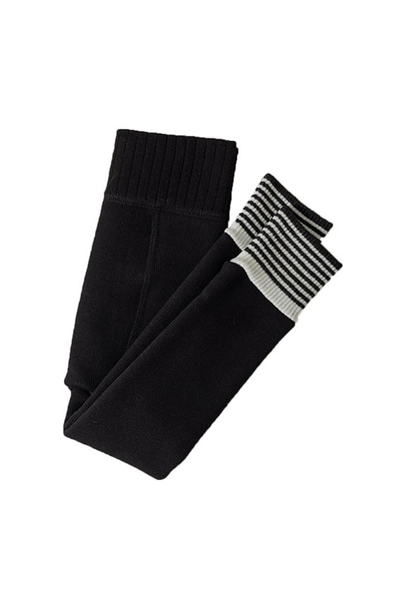 Winter Thick Padded Tights For Child Leggings For Girls Leggings Thermal Pantyhose Ankle Length Pants Black 12-14 Years