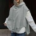 thumbnail image 1 of FAOWME Women's Hoodies Sleeveless Solid Color Fashion Comfortable Sweatshirt For Fall Winter Daily Wear Grey Xl, 1 of 5