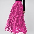 thumbnail image 1 of FAOWME Women's Skirt High Waist Solid Color Polka Dot Design A Line Retro Style Comfortable Fashion Skirts For Casual Daily Wear,Hot Pink,Xl, 1 of 4