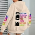 thumbnail image 1 of FAOWME Womens Hoodies With Pocket Long Sleeve Letter Print Drawstring Loose Comfortable Fashion Sweatshirts For Autumn Winter Daily Wear Khaki M, 1 of 6
