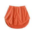 thumbnail image 1 of FAOWME Womens Skirts Elastic Waist Solid Color Comfortable Breathable Lightweight Mini Skirt For Casual Daily Wear,Orange,Xxxl, 1 of 5