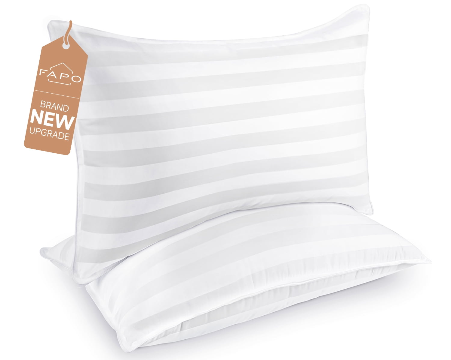 Fapo Bed Pillows 2 Pack Queen Size Luxury Hotel Pillow for Side and Back Sleeper Pillows for Bed with Cooling Cover