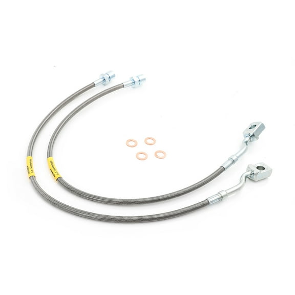 FAPO Extended Front Stainless Brake Lines Compatible With Chevy Silverado 1500 2007-2019, Chevy Silverado 2500 2011-2019, With 3500HD, With GMC Sierra 1500 2500 2007-2019 5-7.5" Lift
