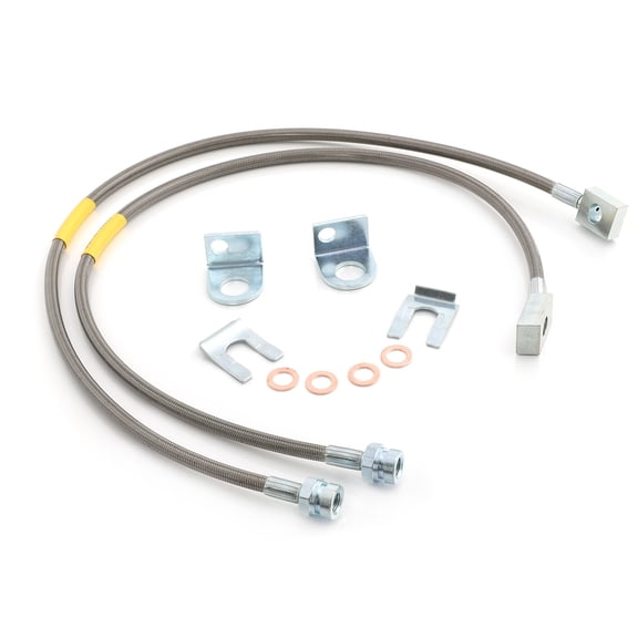 FAPO Extended Front Stainless Brake Lines for Jeep Wrangler TJ YJ 87-06 / Jeep Cherokee XJ 84-01 4-6" Lift