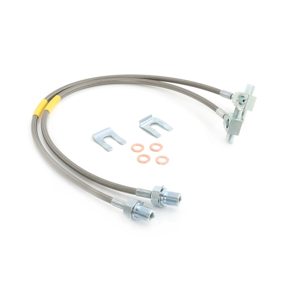 FAPO Front Extended Stainless Steel Brake Lines Compatible With 1971-1987 Chevy C/K 10 15 20 K5 Blazer 4-6" Lift