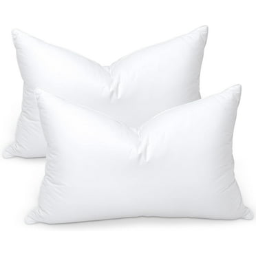 Goose Down Pillows and Bed Pillows Queen Size for Sleeping,With 2 Set of Soft Cotton Cover- Pack of 2 Fcinos