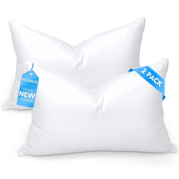 Goose Down Pillows and Bed Pillows Queen Size for Sleeping,With 2 Set of Soft Cotton Cover- Pack of 2