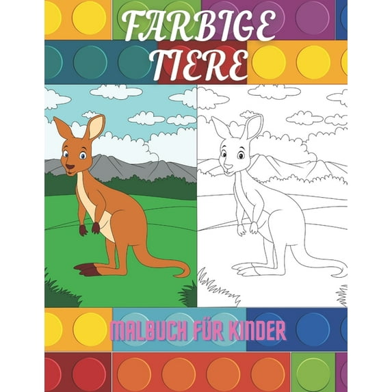 FARBIGE TIERE - Malbuch Für Kinder, (Paperback)