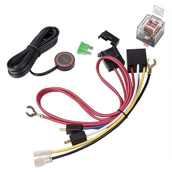 FARBIN Air Horn Relay Wiring Harness Kit 12V 80 AMP for Car Truck Motorcycle (Relay 4 pin Single Horn Wiring Harness, 12V)