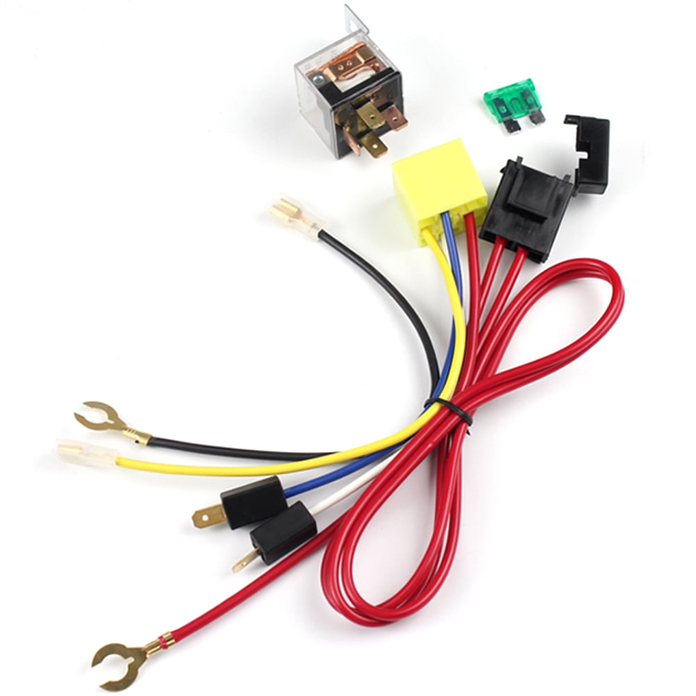 Relais étanche 4 Broches 30A - Compatible 12V/24V, Avec Fusible Et Harnais - Pour Phares, Compresseur, Klaxon (voiture, Camping-car) - 4