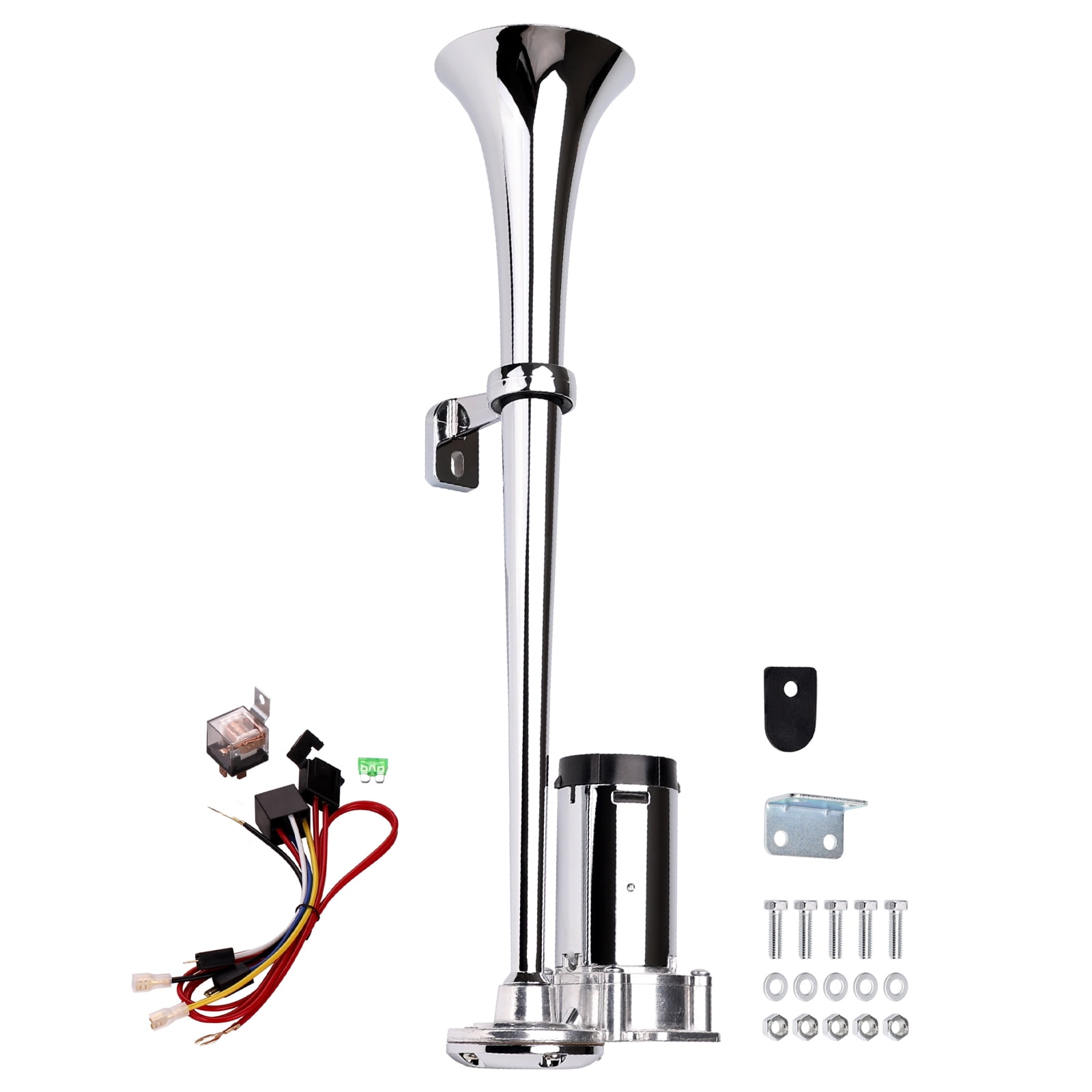 FARBIN Air horn for truck loud truck horn 12v train horn loud car horn airhorn 150db air train horn kit with compressor train horn for car truck horns for pickups (Integrated Single tube, 12V)