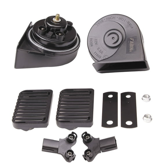 FARBIN Car Horn Compatible with Hyundai / Kia. 12V Waterproof Auto Horn Loud High/Low Tone Electric Snail Horn with Protective Grill