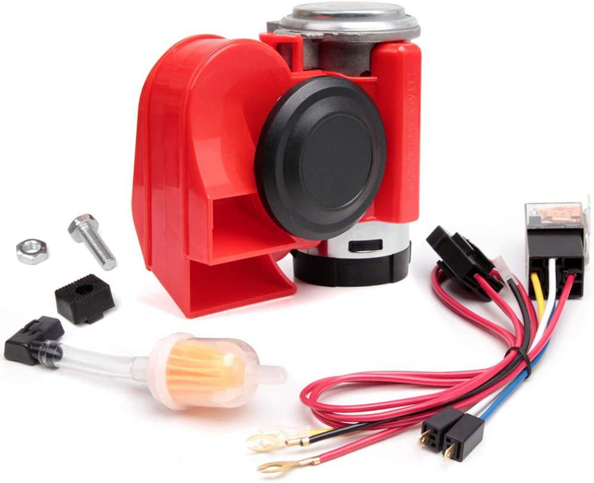FARBIN Mini Air Horn 12V 150db Super Loud, Compact Car horn with Compressor  and Wiring Harness for Any 12V Vehicles 