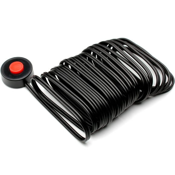 FARBIN Round Red Cap Switch，Horn Push Button Switch with 3 Meters Wire，SPST Tactile On Off， DIY Electronics Accessories (Red Spot Button)