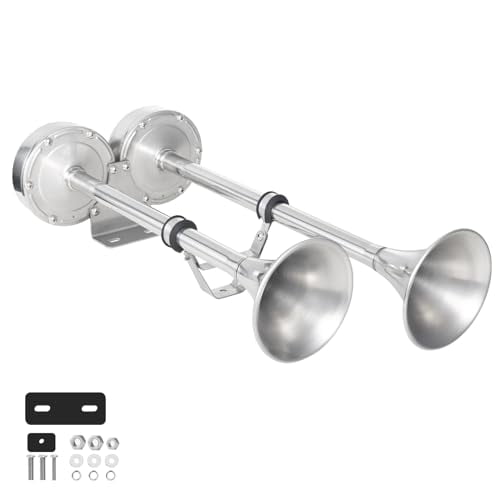 FARBIN Stainless steel boat horn 2 Trumpet (Stainless steel 2 tube)
