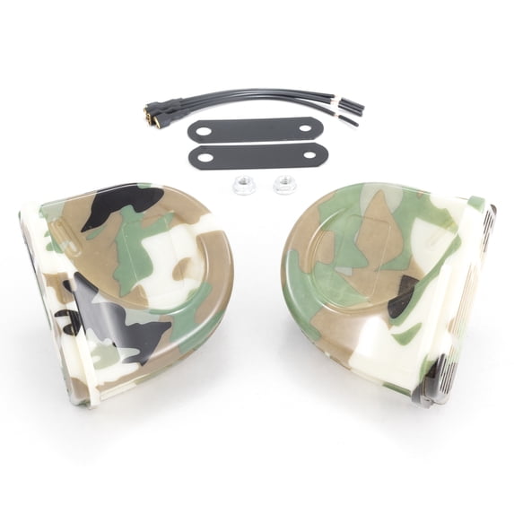 FARBIN Train Horns for Trucks Motorcycle 12V 150DB Train Sound Car Horn Kit Super Loud Snail Horn for Motorbike Truck Boat Pickup (Camouflage pattern,12V)